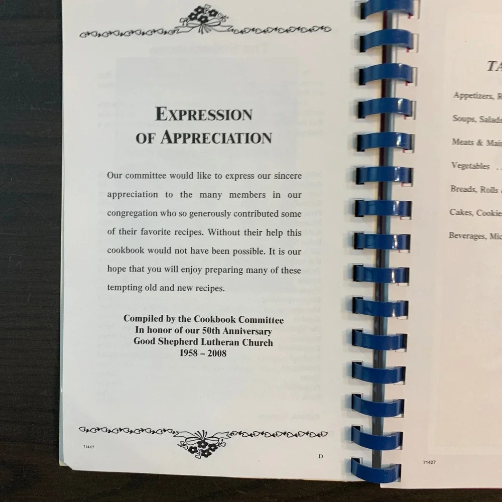 Good Shepherd Lutheran Church 50th Anniversary‎ Community Cookbook Rutland VT